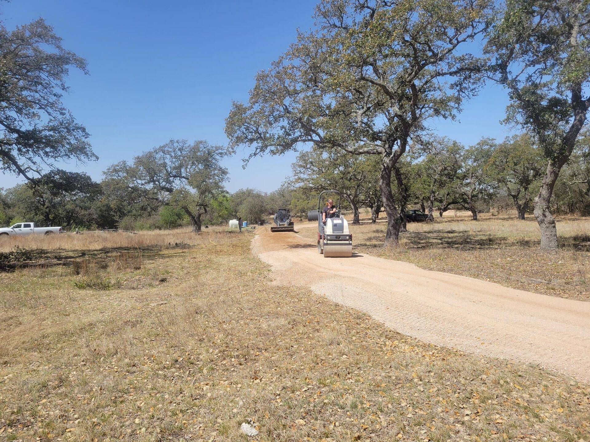 Heavy forestry equipment clearing land