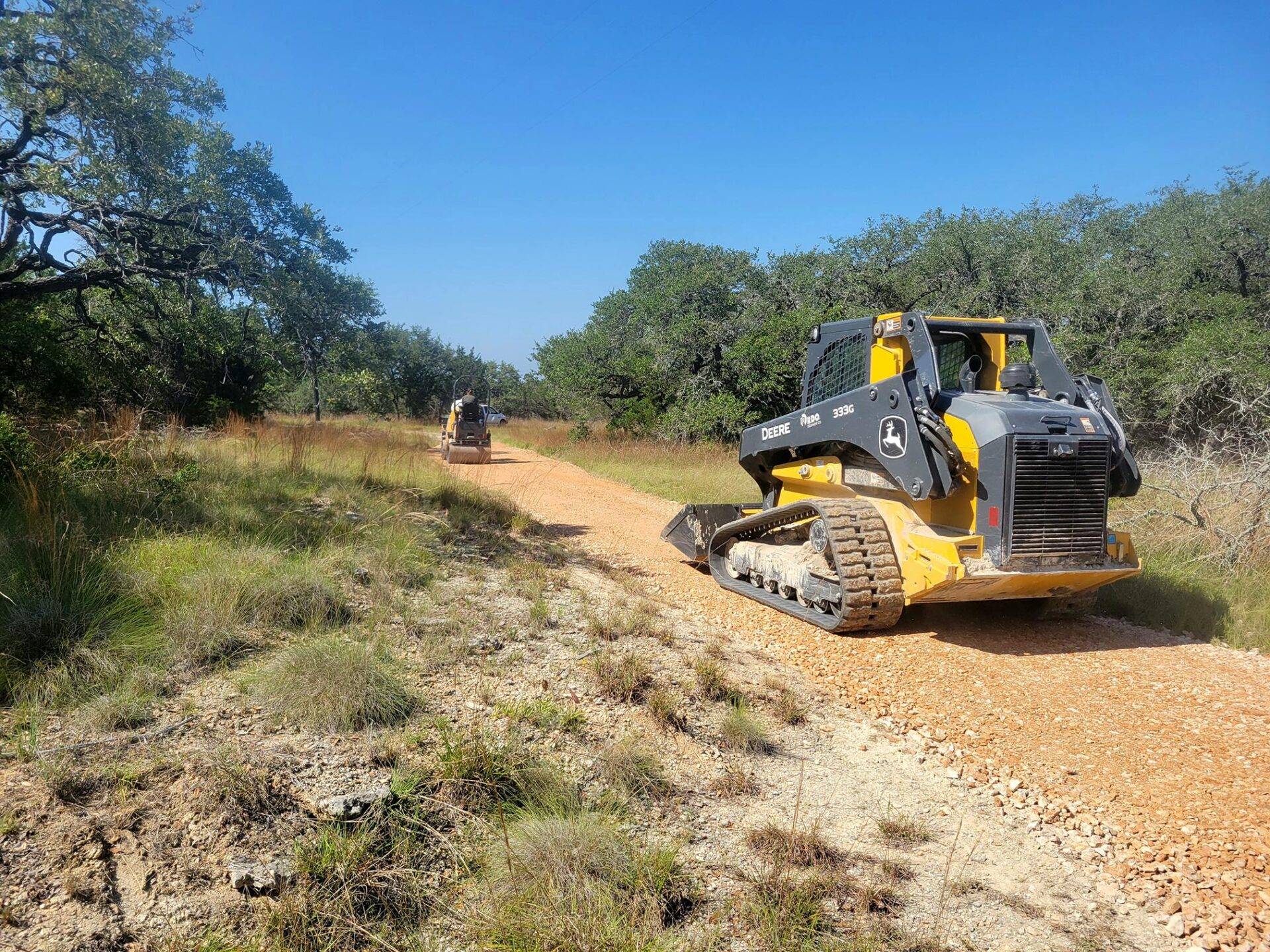 Road building in Blanco County